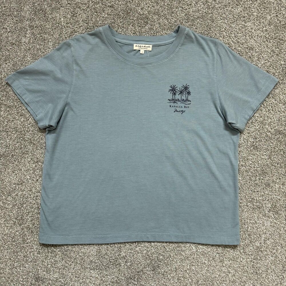 The Lady & The Sailor Shirt Womens Medium Large Blue Tee Supima Kapalua Bay USA